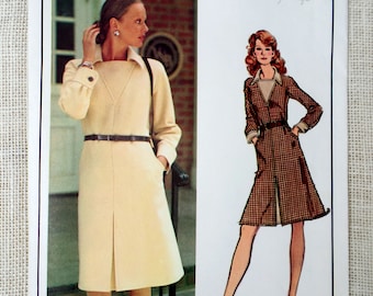 Vintage Pattern Vogue Paris Original 2800 Nina Ricci Bust 32.5 1970s career front pleat skirt belted secretary executive