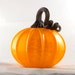 Glowing Blown Glass Pumpkin (Medium- large with hole for LED light )