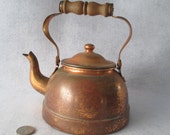 Copper Plated Tea Kettle, Vintage, 1 Quart, 1 Liter, Complete, TAGUS Made in Portugal, Shabby Cottage Farmhouse Cabin Decor Copper Plated Tea Kettle, Vintage, 1 Quart, 1 Liter, Complete, TAGUS Made in Portugal, Shabby Cottage Farmhouse Cabin Decor