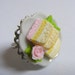 Food Jewelry Angel Food Cake Ring, Miniature Food Jewelry, Mini food Ring, Cake Ring, Cake Jewelry, Gift for Baker, Angel Cake Ring, Kawaii