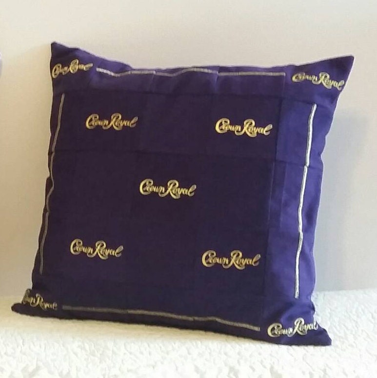 Crown Royal Throw Pillows Made From Genuine Crown Royal Bags