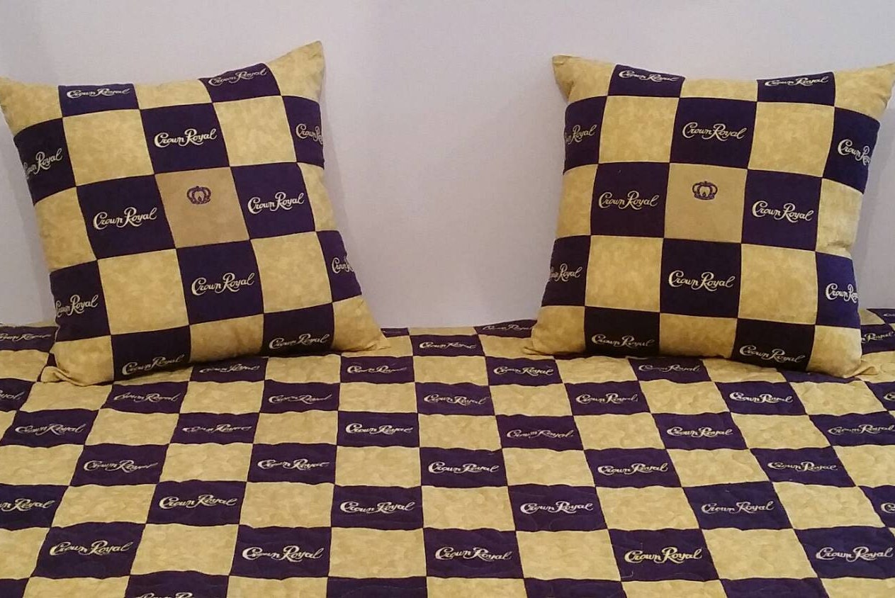 Crown Royal Throw Pillows Made From Genuine Crown Royal Bags