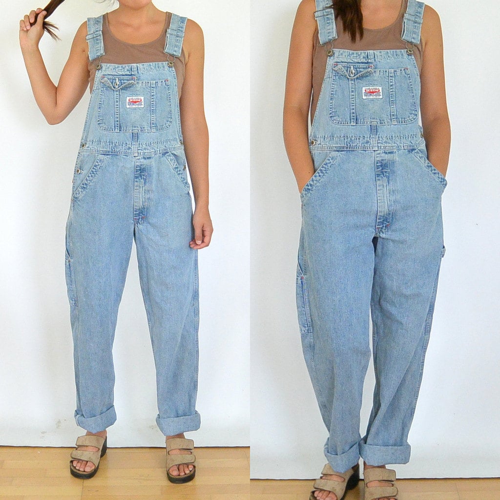 Vintage IKEDA Genuine Classic Canadian Overalls // Light Wash