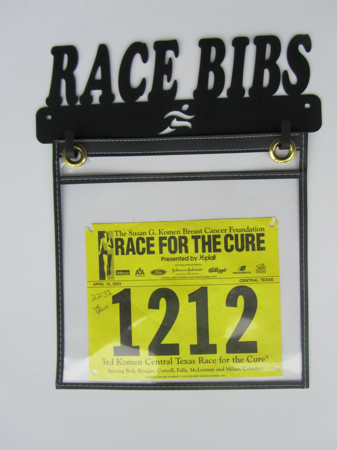 Bib Hanger Race Bib Holder holds over 50 bibs all different