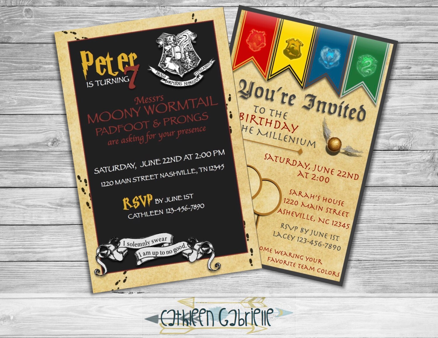 Harry Potter Birthday / Invitation / by CathleenGabrielle on Etsy