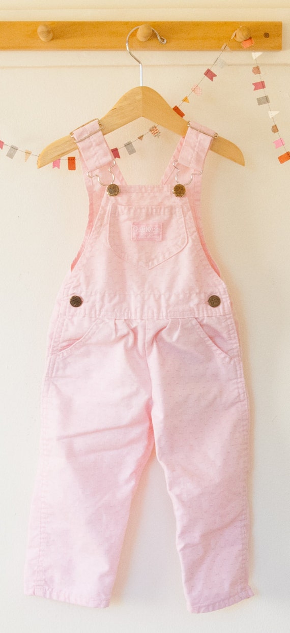 Vintage Pink Oshkosh Overalls 2t