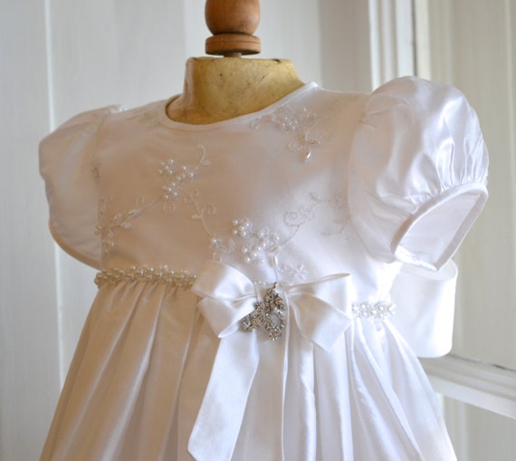 Baptism Gown Christening Gown Dedication Gown by CouturesbyLaura