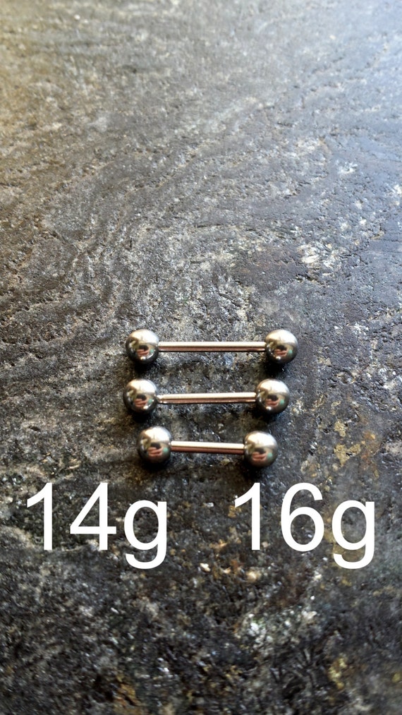 One 1 Barbell Multiple Piercings 14g 16g 18g Externally