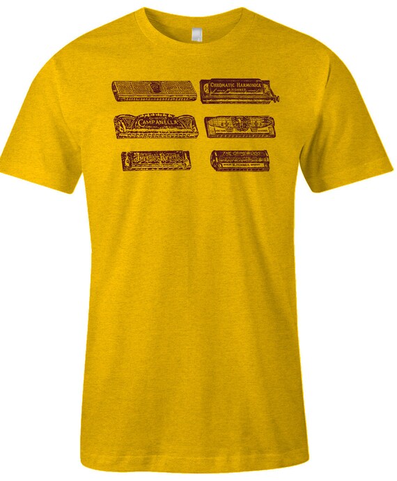 Harmonica T Shirt Mouth Harp American Apparel Tee Shirt