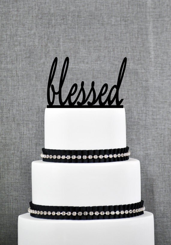 blessed cake topper