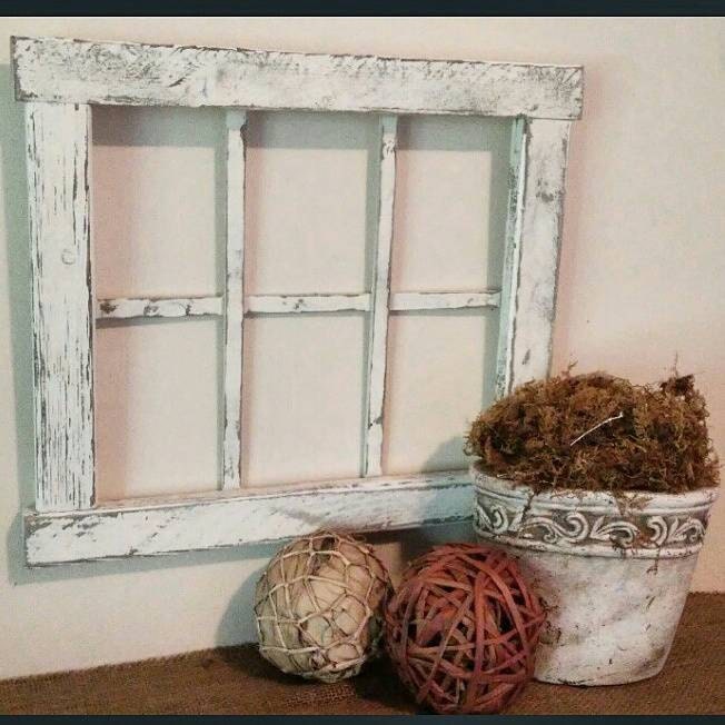 Mini Faux Window Frame Chipped White Window Frame Faux