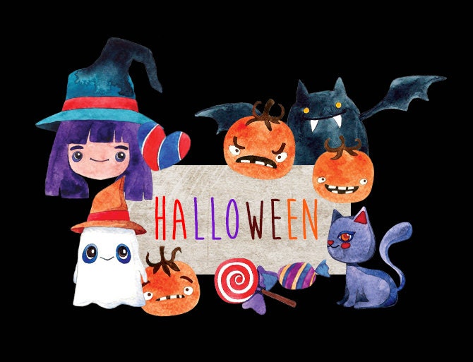 Halloween Decorations Digital Clip Art by BarbaraClipArt on Etsy