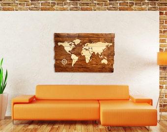 Wood Map Wall Art extra large rustic stained wood world map wall art 50 Wood Map Wall Art extra large rustic stained wood world map wall art 50