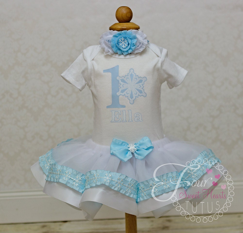 Custom Snowflake First Birthday Outfit Winter Onederland