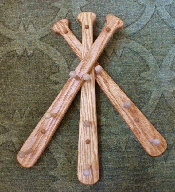 Clearance Sale/Wall HookBaseball Bat Style in Oak/Clothes