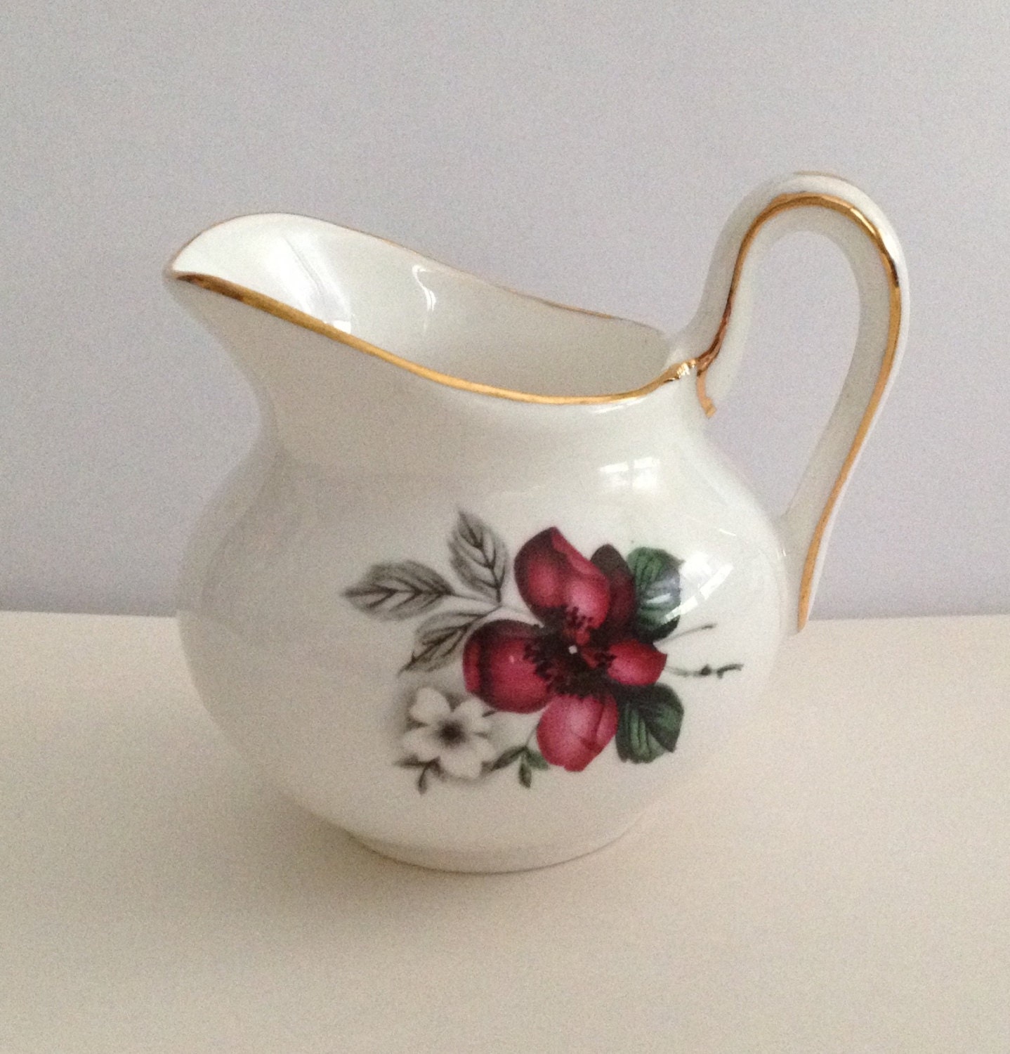 RESERVED Delphine Bone China Creamer Made in England Wild