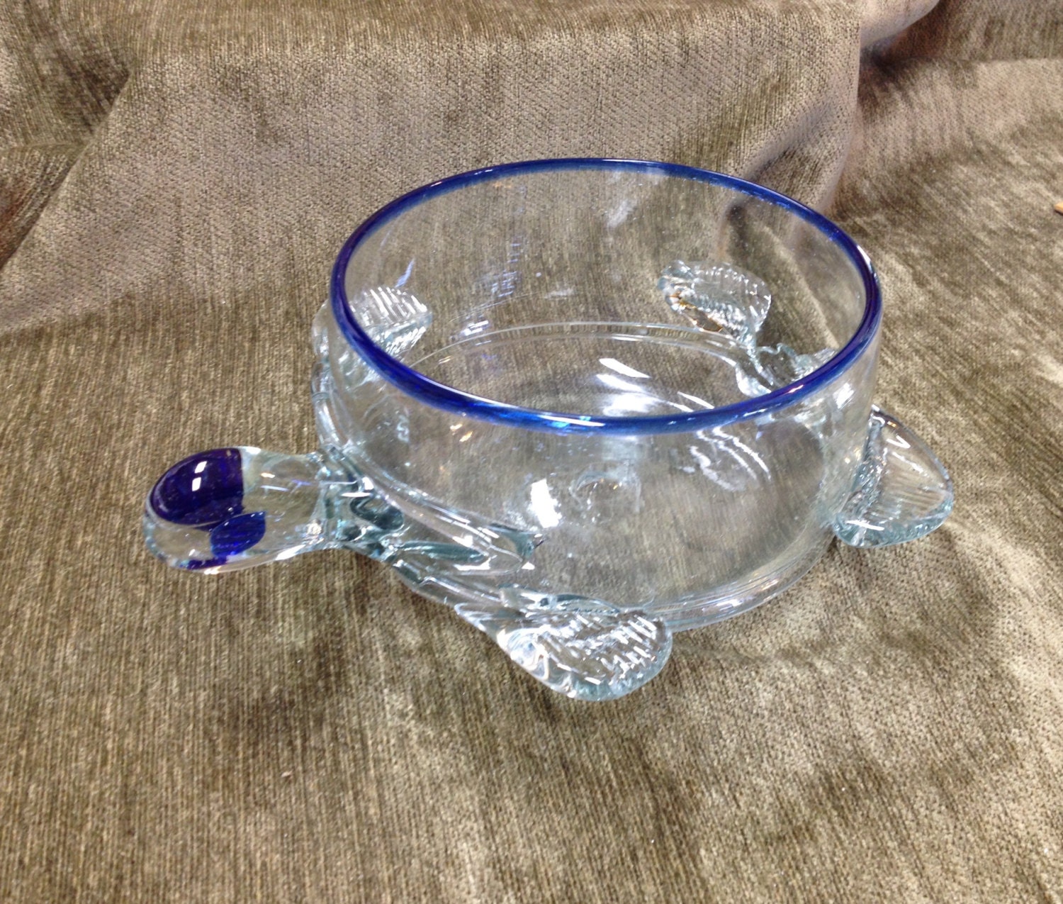 hand blown glass turtle