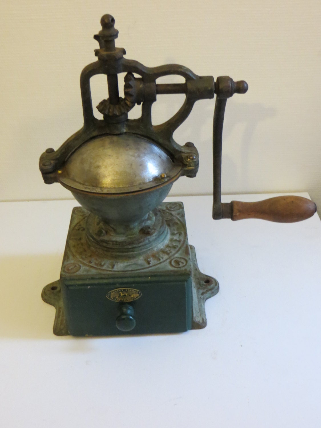 Antique french Peugeot coffee grinder A0 industrial decor