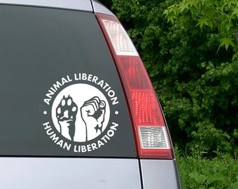 Animal Rights Decal, Animal Liberation, Vegan, Vegetarian, Meat Is Murder, Herbivore, Yeti Decal, Decal, Sticker, Laptop Decal, Car Decal,