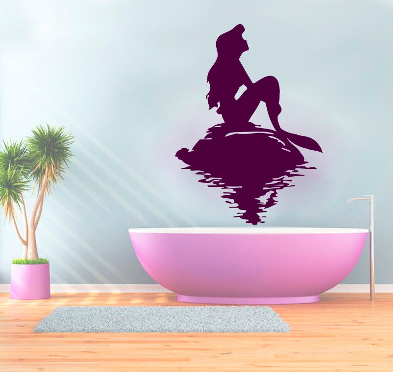 Wall Decals Mermaid Decal Vinyl Sticker Bathroom by CozyDecal