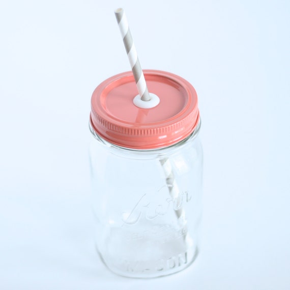 Custom Mason Jar Straw Lid in Coral Reef Fits