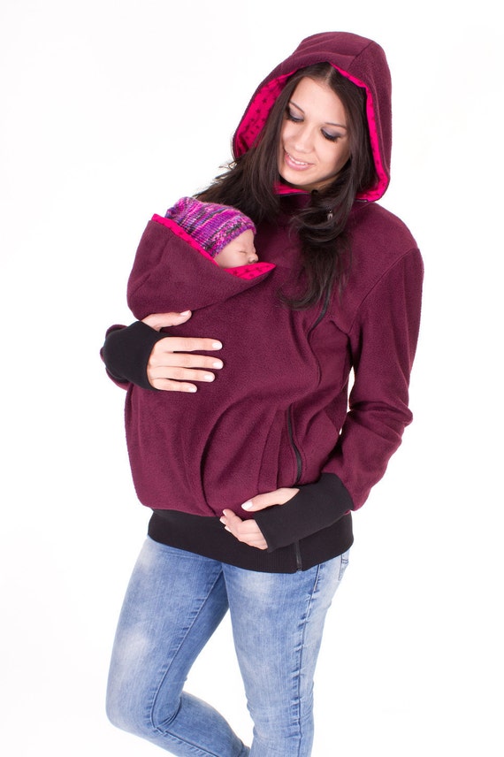 Baby carrying jacket 3 in 1 for mother baby TRIO fleece