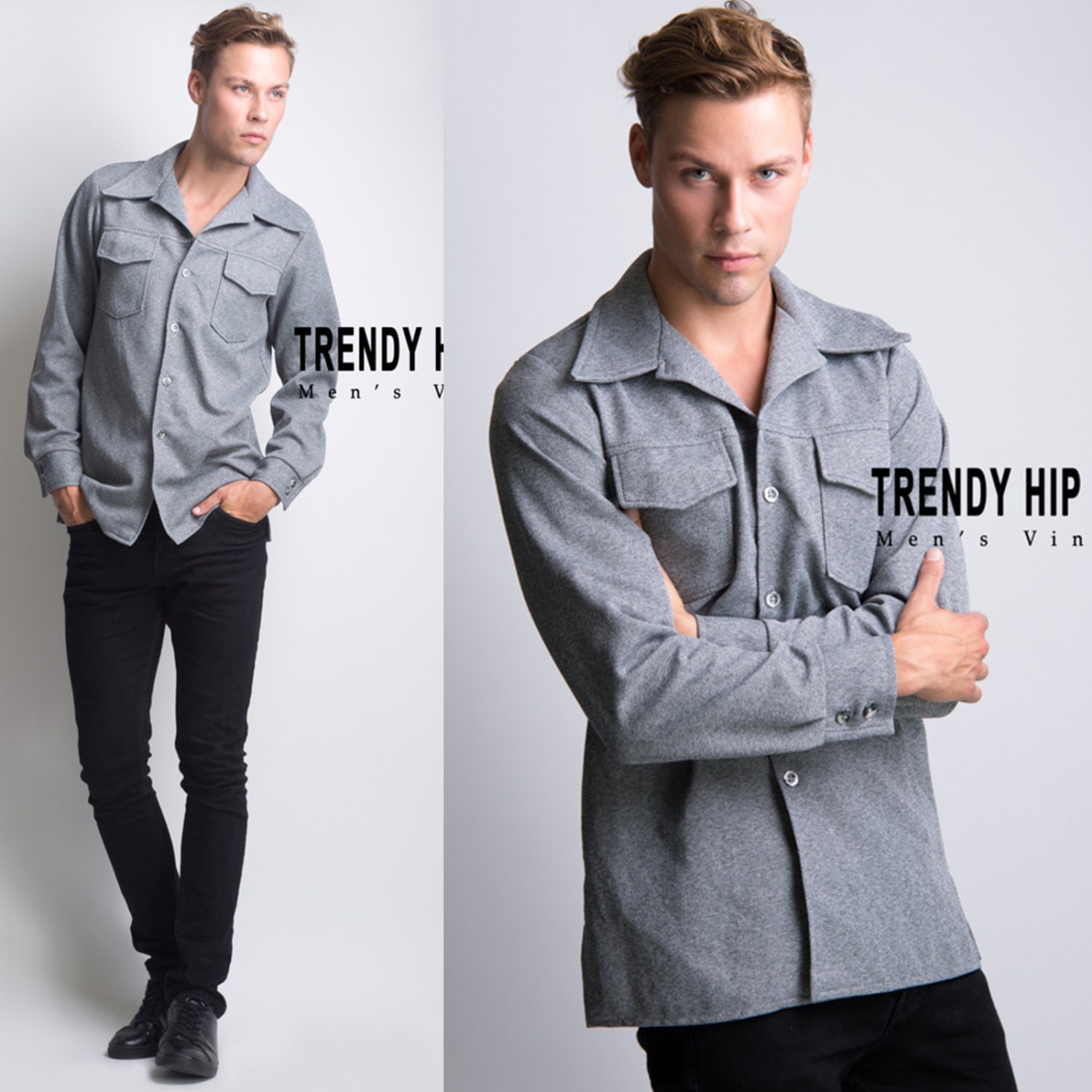 men's gray shirt