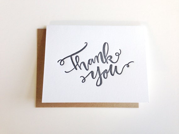 Fancy Thank You Letterpress Card