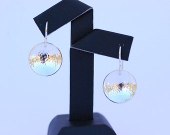 Sterling Silver Roller printed drop earrings