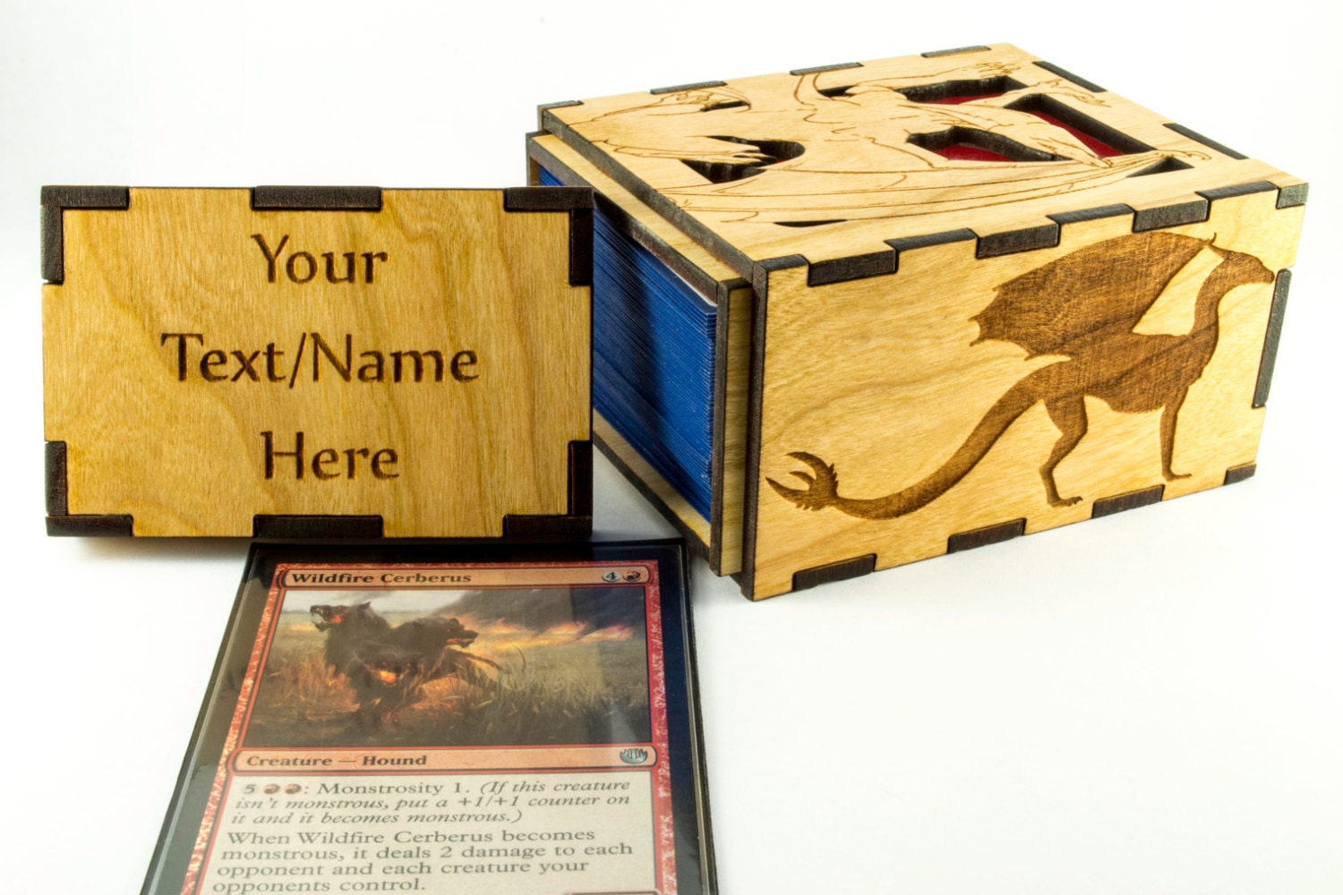 Fantasy Dragon Card Deck Box Magic the Gathering Deck Box or