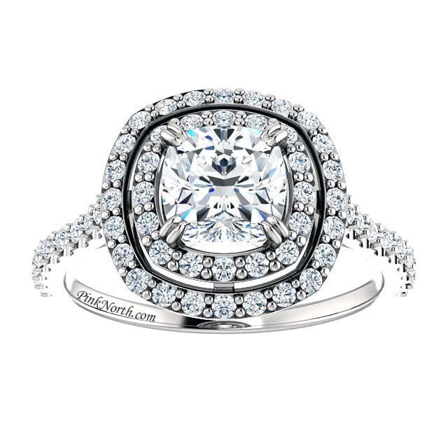 Best Of Cushion Cut Engagement Rings No Halo