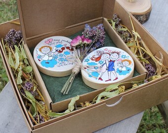 Cool coasters - Cute coasters - Dried herbs - Wooden coasters - Branch Coasters - Mug Coasters - Small wedding gift