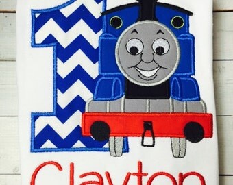 Thomas the Train Birthday Shirt / Personalized / 1-9 / Boys / Girls