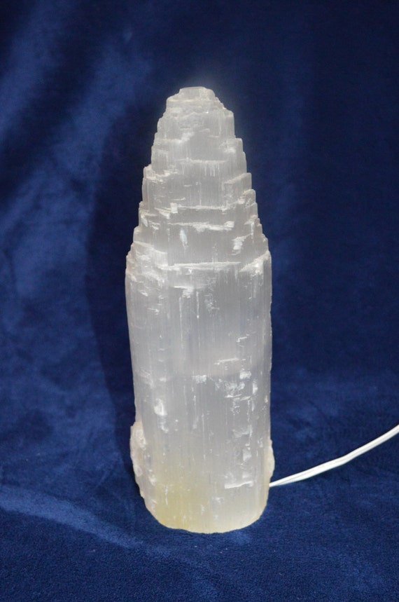 Selenite 12 Large Tower Lamp . Healing by StarshineInnovations