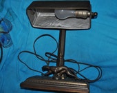13" tall METAL Desk LIGHT with Panther at Base