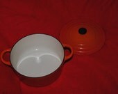 1970s Made in France LE CREUSET Cast Iron 2 qt. Dutch Oven "B"