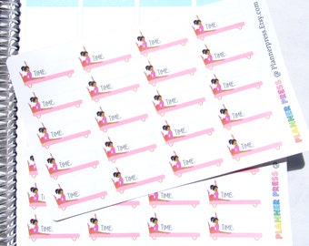 Gymnastics Girls African American Planner Sticker for Erin Condren Life Planner (ECLP) Reminder Sticker 1326