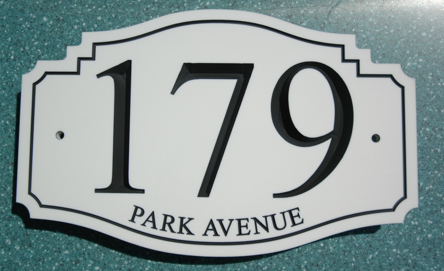 Victorian Custom Engraved Corian House Number Sign. Etsy