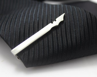 Bat Tie Clip, Hero Accessories, Silver Accessories, Novelty Accessories, Gift For Man