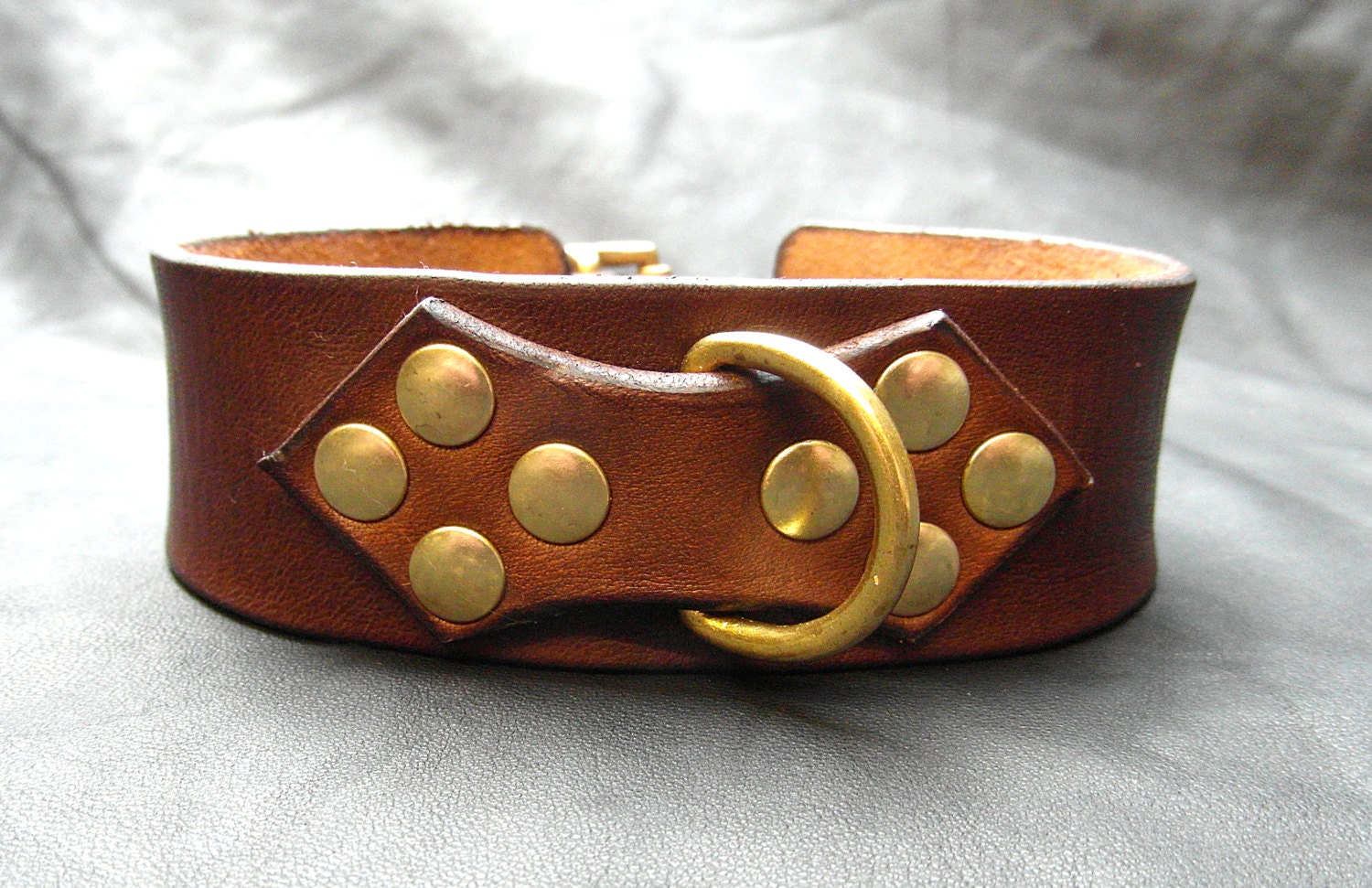 SALE Brown Submissive Collar Leather collar Slave Collar