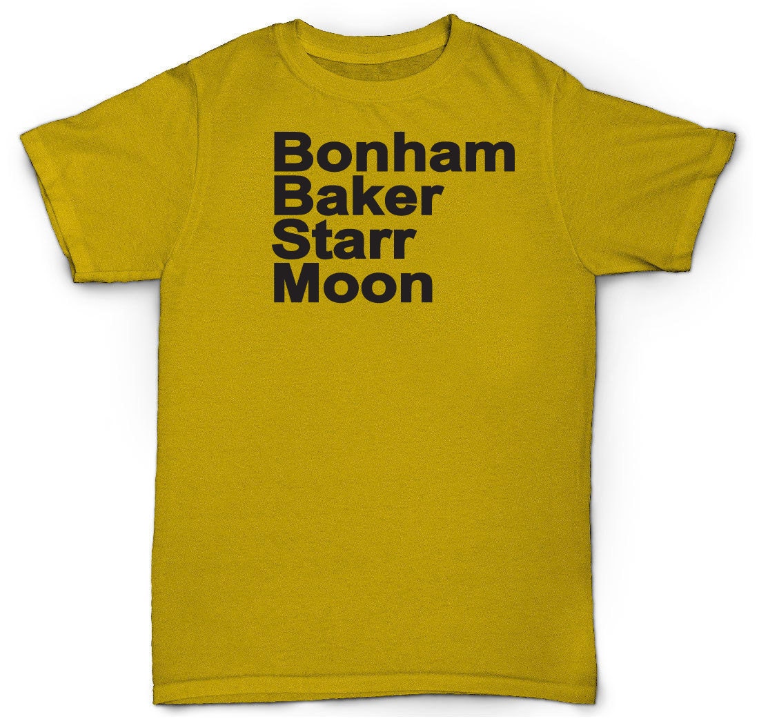 UK Drummer Names T Shirt John Bonham Ginger Baker Ringo Starr