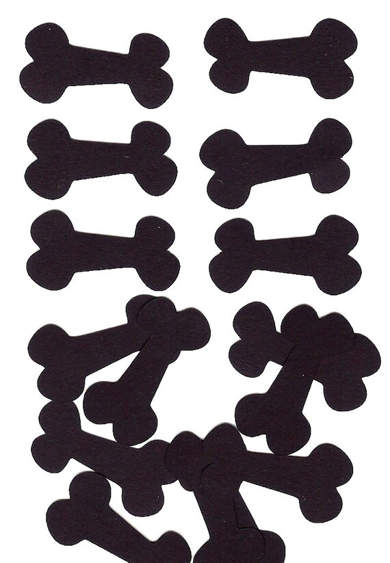 FREE SHIPPING 0.5 tall Dog BONE Paper Die Cut Confetti
