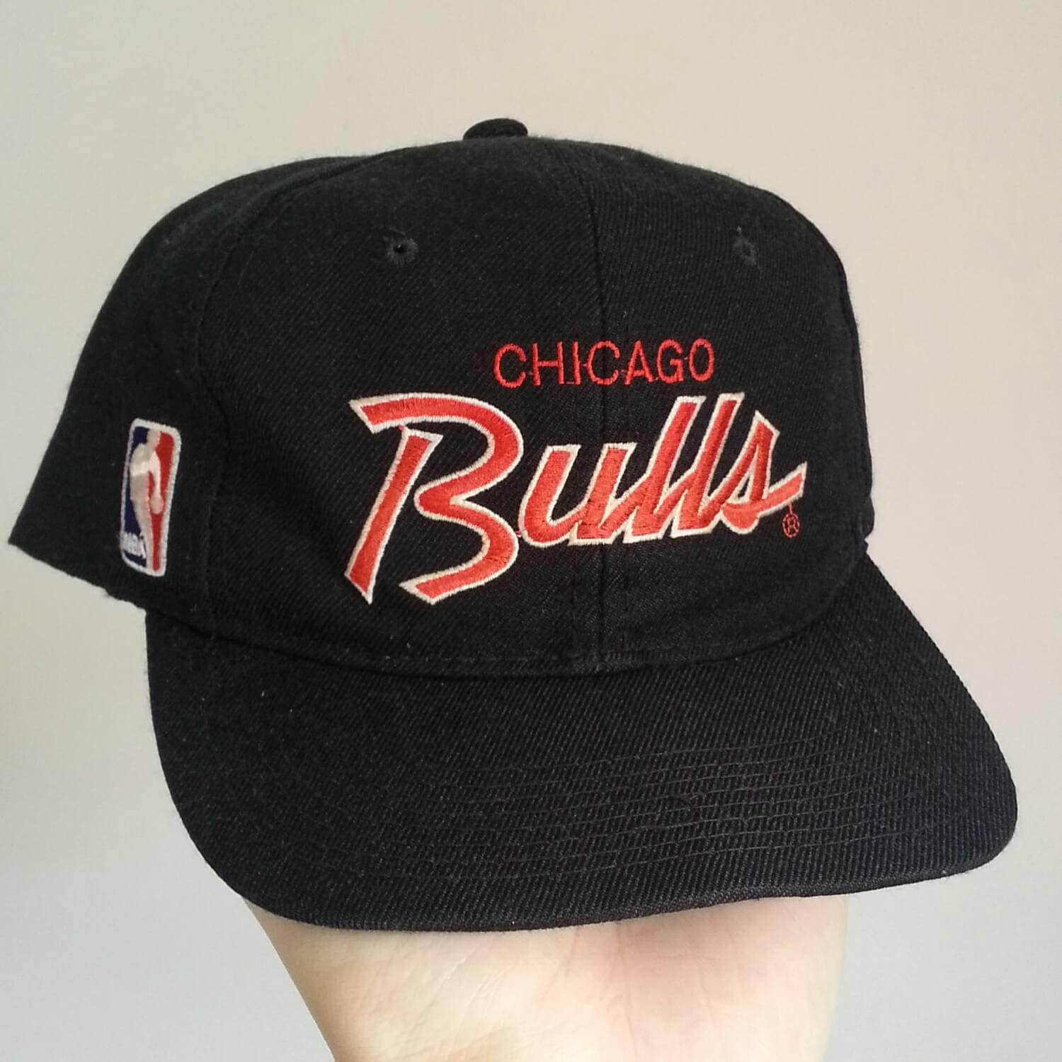 Vintage NBA Chicago Bulls Sports Specialties Script Wool Snapback Hat