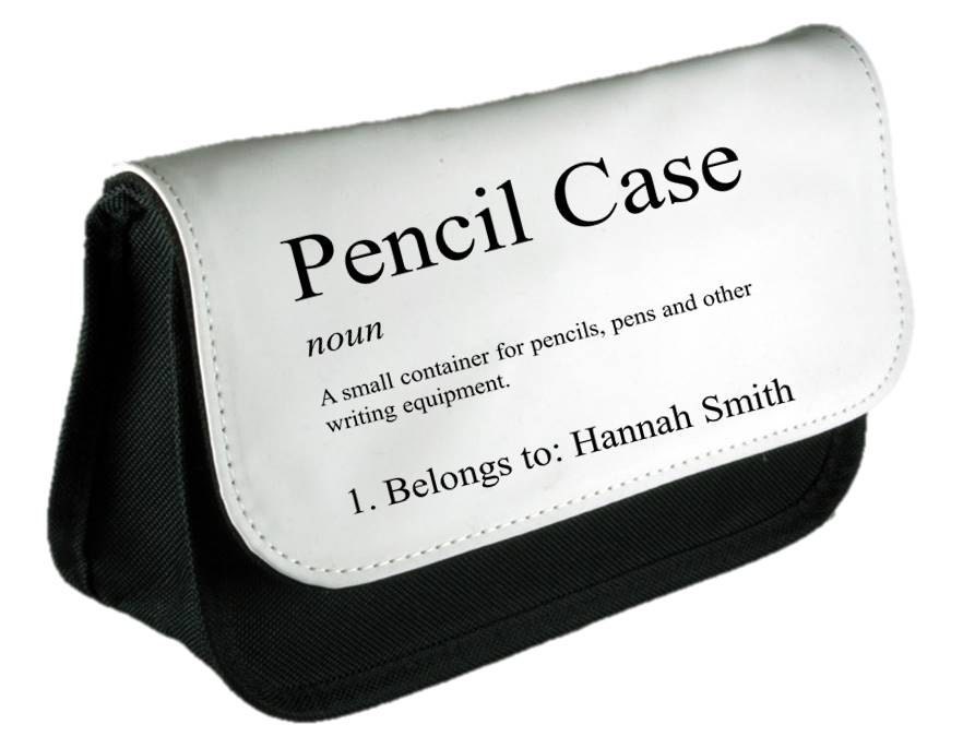 Pencil Case Dictionary Definition Personalised With Name