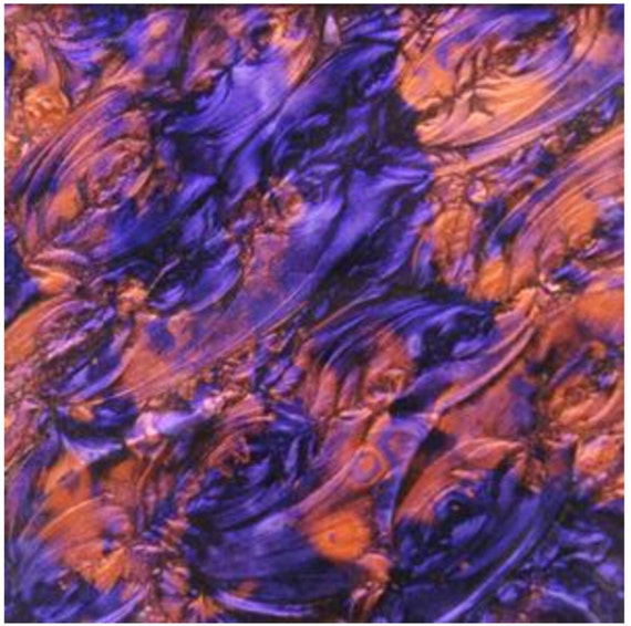 Sheet VIOLET & COPPER Van Gogh Glass Stained Glass Mosaic