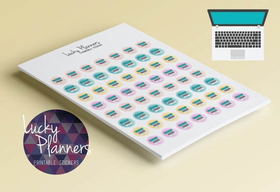 56 Printable Stickers Laptop Icons