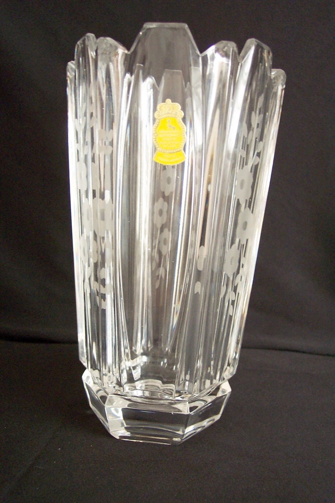 24 Vintage Lead Crystal Imperlux Vase West Germany by Laceylinks