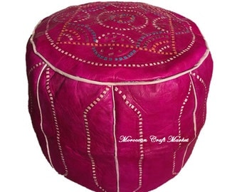 SALE - LAST ONE: Moroccan Leather Pouf