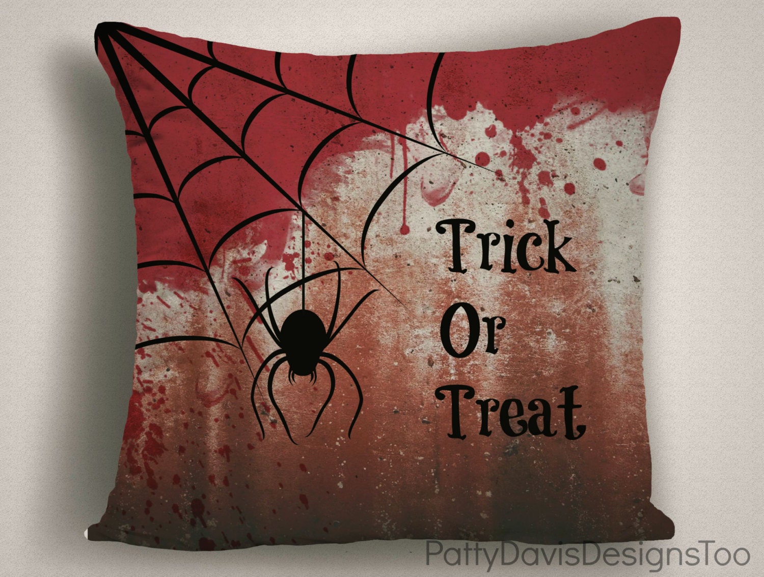 Halloween Throw Pillows Red Halloween Pillow Cover with