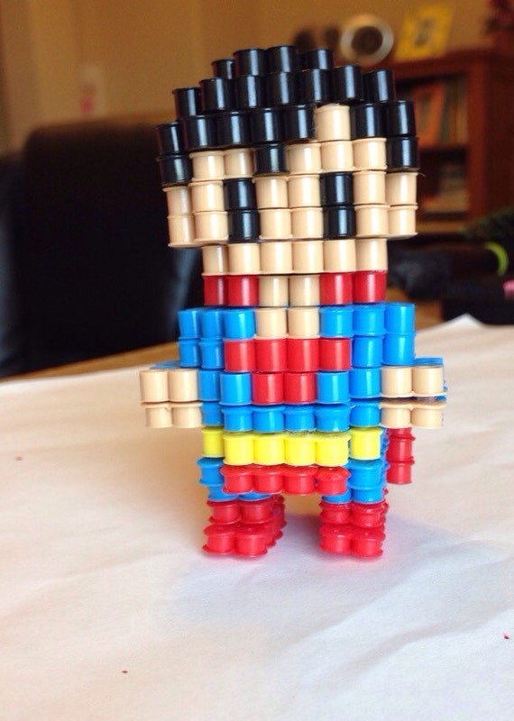 3D Perler Bead Superman by PerlierGirl on Etsy